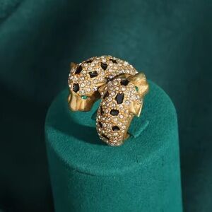 Panthere Antique Brass Fine Craftsmanship Ring
